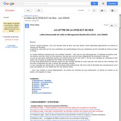 La lettre de la CPGE-ECT de Nice - Juin 2020/A - Google Groupes