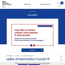 Lettre d’information Covid-19