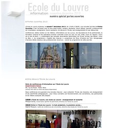 Lettre Ecole du Louvre