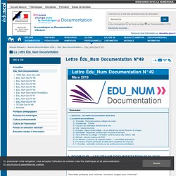 Lettre Édu_Num Documentation N°49 — Documentation (CDI)