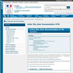 Lettre Édu_Num Documentation N°50 — Documentation (CDI)
