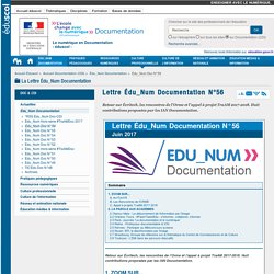 Lettre Édu_Num Documentation N°56 — Documentation (CDI)