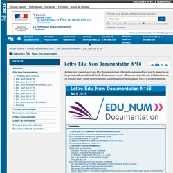 Lettre Édu_Num Documentation N°58 — Documentation (CDI)