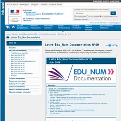 Lettre Édu_Num Documentation N°59 — Documentation (CDI)