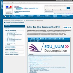 Lettre Édu_Num Documentation N°60 — Documentation (CDI)