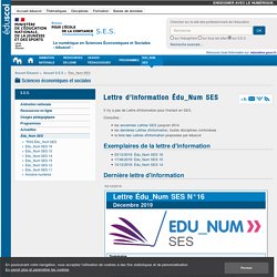 Lettre d'information Édu_Num SES — S.E.S
