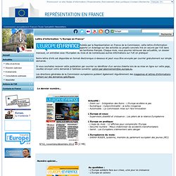 Lettre d'information "L'Europe en France"
