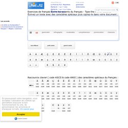 Écrire les lettres accentuées et la cédille du français - Clavier français - Type the French letters