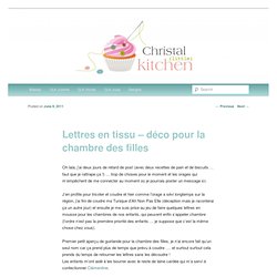 Lettres en tissu – déco pour la chambre des filles « Christal Little Kitchen
