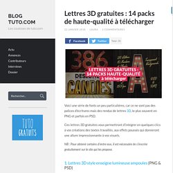 Lettres 3D gratuites : 14 packs de haute-qualité à télécharger