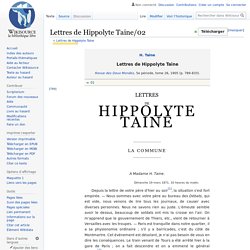 Lettres de Hippolyte Taine/02 - Wikisource