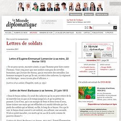 Lettres de soldats