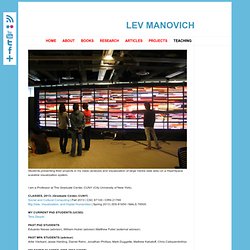 Lev Manovich: TEACHING