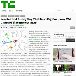 Levchin and Gurley Say That Next Big Company Will Capture The Interest Graph