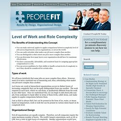 Level of Work and Role Complexity