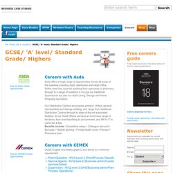Gcse/ 'a' level/ standard grade/ highers careers