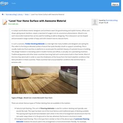 Level Your Home Surface with Awesome Material