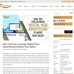 How you can leverage Digital Paid Advertising to Boost Your Sales?
