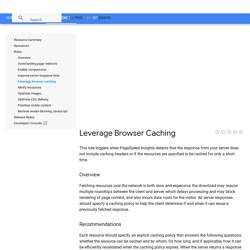 Leverage Browser Caching - PageSpeed Insights