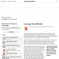 Leverage Social Media's Potential - Room for Debate