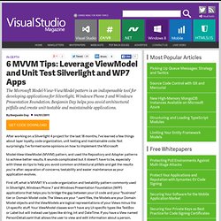 6 MVVM Tips: Leverage ViewModel and Unit Test Silverlight and WP7 Apps
