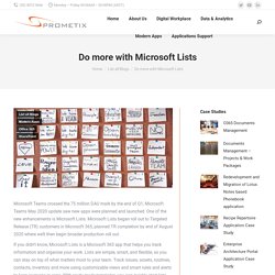 Do more with Microsoft Lists