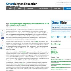 Beyond Facebook: Leveraging social networks in STEM education and research SmartBlogs