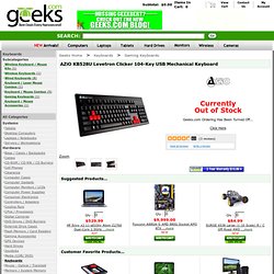 AZiO KB528U Levetron Clicker 104-Key USB Mechanical Keyboard AZiO KB528U