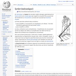 Levier (mécanique)