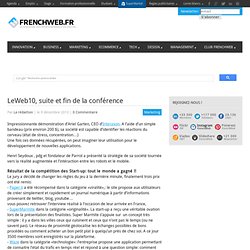 LeWeb10, suite et fin de la conférence