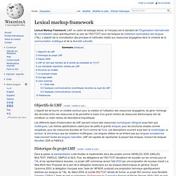 Lexical markup framework
