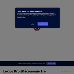 Lexico Droit&économie 1re STMG