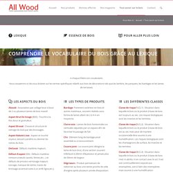 Lexique Bois - Tout savoir sur la filière bois - All Wood