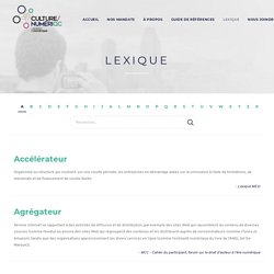 Lexique - Culture/NumériQc