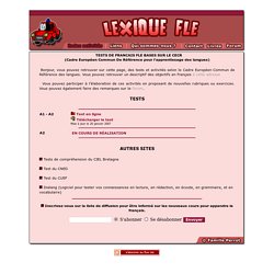 Lexique FLE - Tests de français et exercices sur le CECR