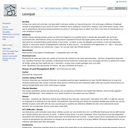 Lexique - Wiki Geocaching France