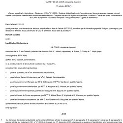 EUROPE 17/10/13 ARRÊT DE LA COUR (cinquième chambre) 17 octobre 2013 (*) «Renvoi préjudiciel – Agriculture – Règlement (CE) n° 2