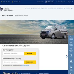 Ashok Leyland Insurance: Buy/Renew Car Insurance for Ashok Leyland Vehicles Online