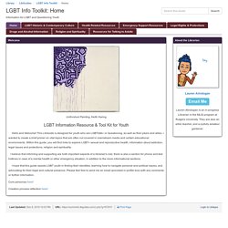 Lauren Alindogan - LGBT Info Toolkit for Youth