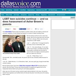 LGBT teen suicide continues