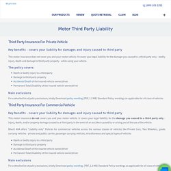 Motor Third Party Liability Insurance Policy