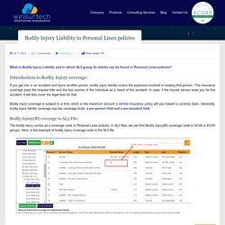Bodily Injury Liability in Personal Lines policies