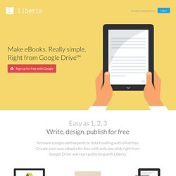 Make eBooks. Really simple.