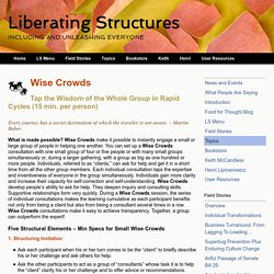 Liberating Structures - 13. Wise Crowds