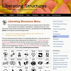 Liberating Structures Menu
