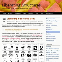 Liberating Structures - Liberating Structures Menu