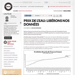 Prix de l’eau: Libérons nos données