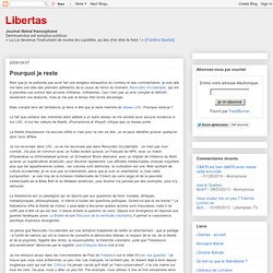 Libertas: Pourquoi je reste