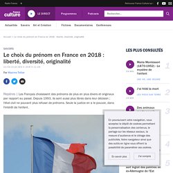 Le choix du prénom en France en 2018 : liberté, diversité, originalité