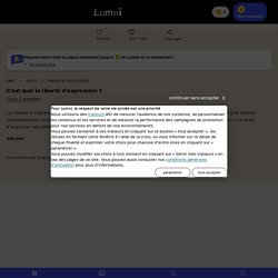 C'est quoi la liberté d'expression ? - Vidéo